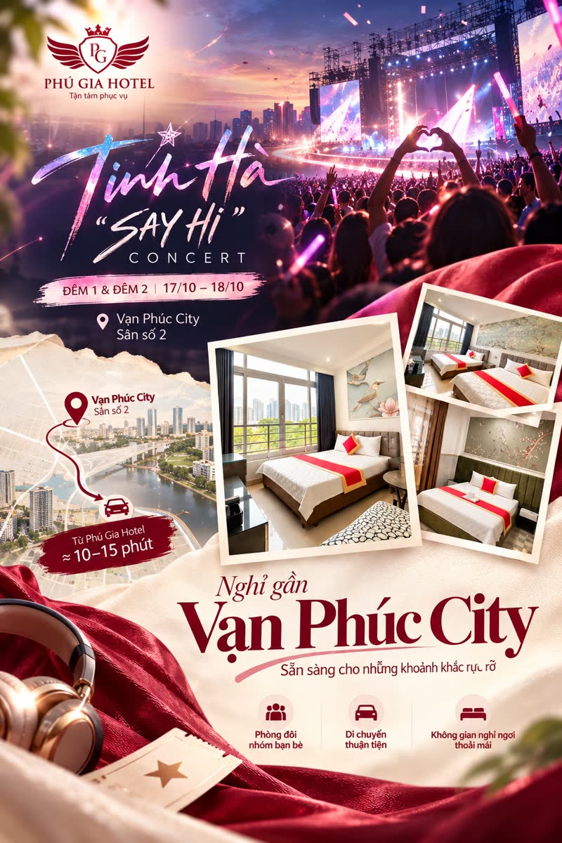 Khách sạn gần Vạn Phúc City – Mẹo giữ phòng dịp concert